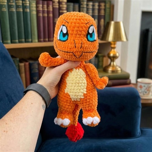 Charmander Crochet Pattern PDF | Cute Pokémon Amigurumi Plushie | Easy Beginner Crochet | Dragon Lizard Anime Toy | Instant Digital Download - Etsy