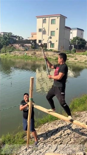 Traditional manual piling methods – used for temporary or small-scale projects #automobile