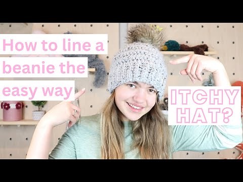 How to line beanie with fleece in a few easy steps | Inserting a fleece lining into a crocheted hat