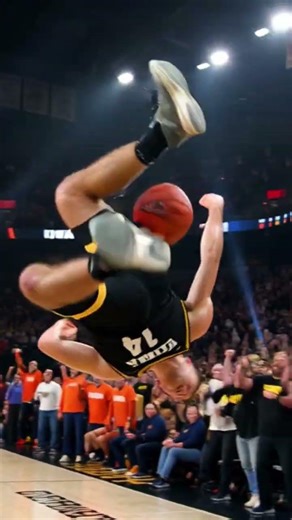Iowa Player BACKFLIPS After HUGE 3! Toyota Center Goes CRAZY 😱🏀