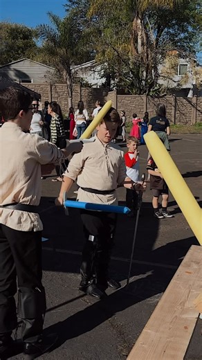 Students have been studying the medieval period all year, and Medieval Day served as the culmination of that learning—bringing history to life in a practical and joyful way. Throughout the day, students trained as knights, explored medieval warfare and knighthood, wrote creeds, practiced sword fighting, held birds of prey (see previous posts) and learned their role in the medieval world, and even toppled towers with slingshots. Fully immersed in another age, the day reminded us that history is H