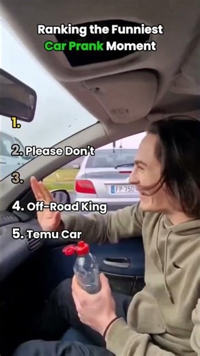 Ranking the Funniest Car Prank Moment #shorts #funny #jokes #pranks