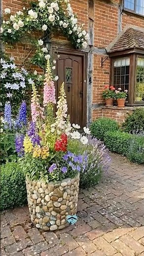 Easy DIY Stone Planter Idea
