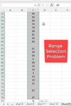 Excel Amazing Trick | Range Selection in seconds