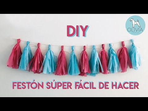 ¿COMO HACER UN FESTON?🎊/ FESTÓN SÚPER FÁCIL DE HACER / DIY