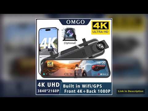 10 Dash Cam 4K 2160P GPS WIFI Car Dvr Mirror Dual Lens Dashcam IPS Screen Car Camera Drive