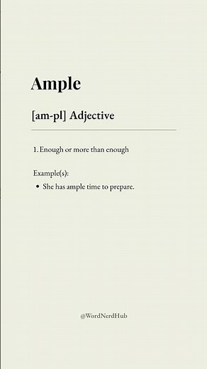 Ample Meaning • Daily English Word
