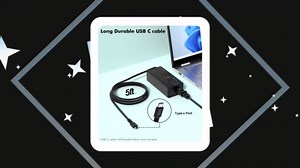 100W USB C Laptop Charger, Fast USB-C Power Adapter Compatible with Lenovo ThinkPad, HP, Dell, Asus, Acer, MacBook, Chromebook and More, PD 3.0 Type C Notebook Power Cord