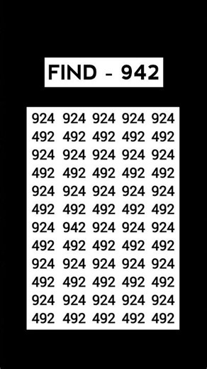 ASMR Find the Number Challenge 🔍 | Can You Spot 942 Fast? | Satisfying Focus Test