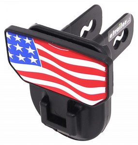 Carr Hitch Mounted Step for 2" Trailer Hitches - Black Powder Coat Aluminum - American Flag Carr Hit