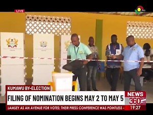 2.9K views · 109 reactions | The Electoral Commission has slated 2nd May to 5th May for the filing of nominations for the Kumawu parliamentary by-elections urging aspirants to ensure they have all the requisite documents to back their eligibility. #News360 | TV3 Ghana | Facebook