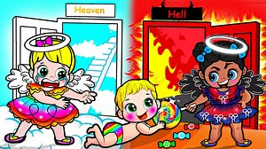 41K views · 1.4K reactions | Paper Dolls Dress Up - Pregnant Rapunzel Angel vs Demon Daughter Dress - Barbie Story & Crafts | LOR Paper Crafts | Facebook