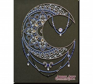 Bead Embroidery Kit on Art Canvas Moon Pattern. Abris Art DIY Beadwork Kit Embroidery Pattern, Needlework Beading - Etsy Canada