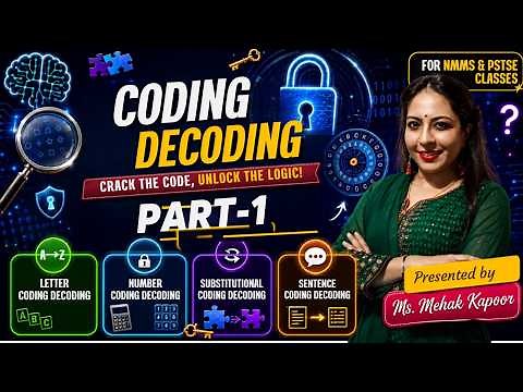 🎯Coding-Decoding for Beginners💥 | PART 1-Most Important Questions + Tricks |🔥 NMMS PSTSE 2026🎉