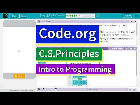Creating Functions Lesson 5.7 Tutorial with Answers Code.org CS Principles