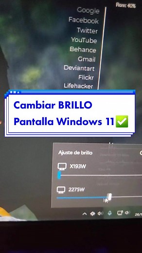 Cambiar Brillo de pantalla en Windows 11 #informatica #brillo #windows11 #pantalla #windows10 #tutoriales