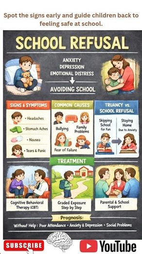 “School refusal is not stubbornness—it’s a sign of distress.