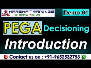 Pega CPDC Demo 01 | Introduction to Pega Decisioning | Pega CPDC Training | Harsha Training