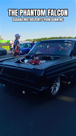BLACK PHANTOM FORD FALCON DRAG CAR DRIVE BY DARANA MOTORSPORTS PARK DUNN NC