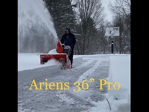 Ariens 36” Pro Snowblower crushing a foot of snow.