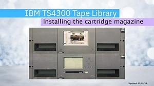 Installing the cartridge magazine in the IBM TS4300 Tape Library