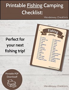 Fishing Checklist: Gear & Safety - Printable PDF Download - Etsy