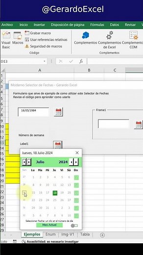 Modern Date Picker #vba #excel #datepicker #datepicker #calendar