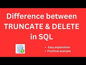 Difference between TRUNCATE and DELETE command in SQL | Techie Creators