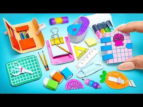 COOL! Making Mini School Supplies In Easy Way ✏️📐| Learn & Craft by Slick Slime Sam's Maker World