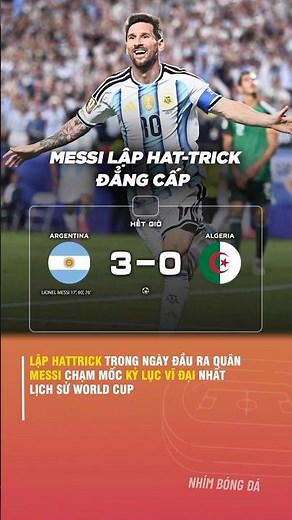 HATTRICK IN OPENER: MESSI REACHES GREATEST RECORD IN WORLD CUP HISTORY
