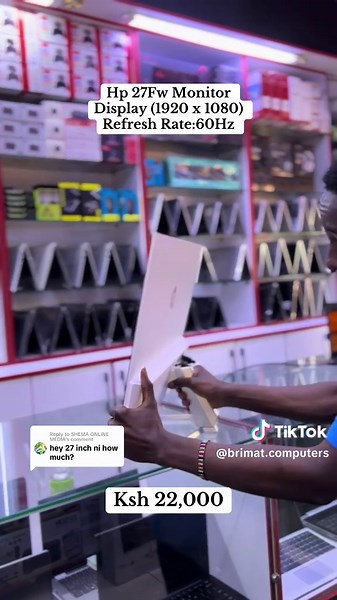 Replying to @SHEMA ONLINE MEDIA Hp 27Fw Monitor Display (1920 x 1080) Refresh Rate:60Hz Ksh 22,000 #kenyantiktok🇰🇪🇰🇪🇰🇪🇰🇪💪💪💪 #hp #brimatcomputershop #hpmonitor #27inchmonitor #edgetoedge #m27fw