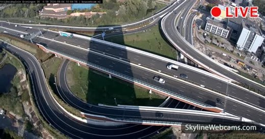 【LIVE】 Webcam en direct Autoroute de Groningue - Hollande | SkylineWebcams