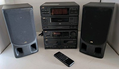 Vintage JVC Stereo System Mx-55m CD 6 Disc Changer Cassette Player Remote READ | eBay