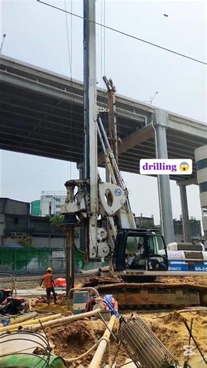 Massive Rotary Drilling Machine | Deep Foundation Work #construction