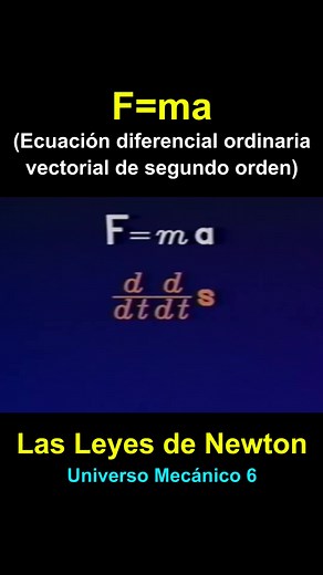 F=ma #EcuaciónDiferencialOrdinariaVectorial #SegundoOrden Universo mecánico 6 https://youtu.be/DAtcTgJB66s Pueden apoyarnos en PATREON https://bit.ly/3QCNmWJ #Matemáticas #Física #Geometría #CálculoDiferencial #Mecáncia #EcuacionesDiferenciales #EcuaciónDiferencialOrdinaria #FuerzaIgualAMasaPorAceleración #CienciasTV | Ciencias TV