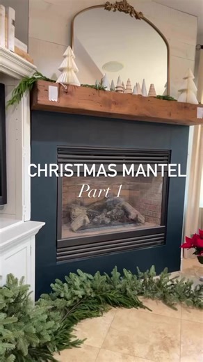 Come see how I decorated our mantel for Christmas, Part 1! I started with Command hooks and a beautiful lighted garland from Balsam Hill. I added beautiful moss-colored ribbon and beautiful brass bells to complete the look of the front of the mantel. I’m thrilled with how it turned out. Affiliate links in the comments. #affiliate #christmasmantel #mossribbon #christmas #bells | The Design Twins