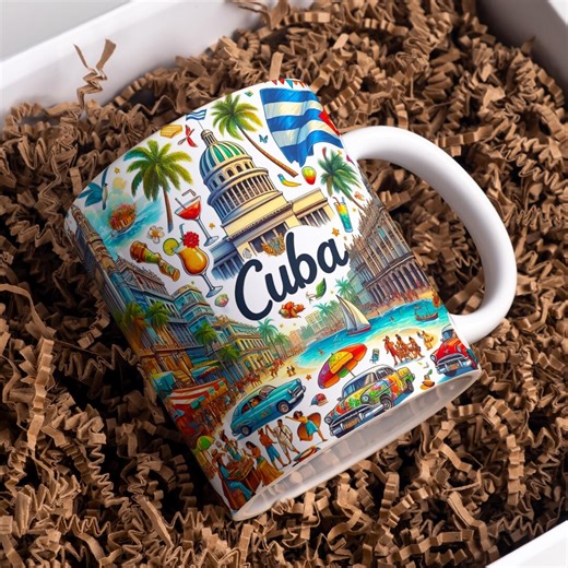 Envoltura de taza de Cuba PNG para taza de 11 oz y 15 oz, diseño de sublimación, descarga digital de la bandera de Cuba, regalo patriótico para el orgullo cubano - Etsy España