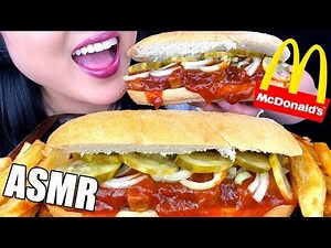ASMR MCDONALD'S MCRIB & FRIES *HOMEMADE RECIPE* (EATING SOUNDS) | ASMR PHAN