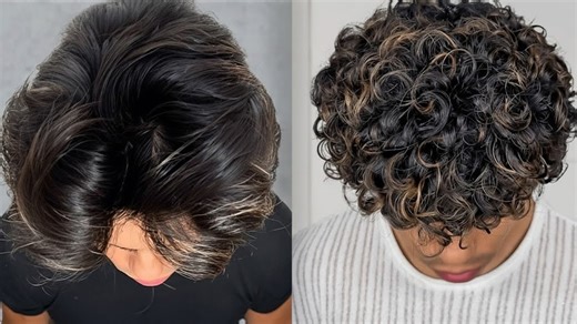 Easy transformation from wavy to curly hair routine