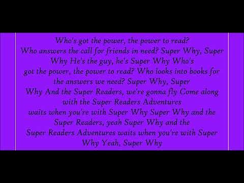 Super Why! Theme Song Lyrics