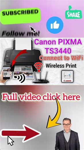 Canon PIXMA Ts3440 Printer set up with mobile phone and wireless paint. #canon #shorts #printertips