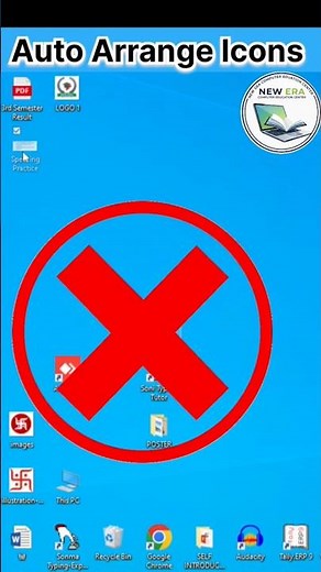 Desktop par Icons ko auto arrange kaise kare | How to auto arrange desktop icons | 🤔 ✅🥰#shots
