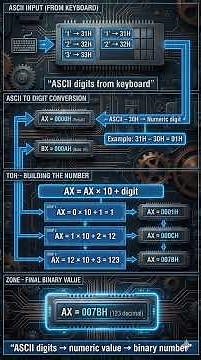ASCII to Binary Conversion Explained | How CPU Reads Numbers