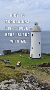 Hike to 📍Ardnakinna Lighthouse, Bere Island, Co. Cork, Ireland We started by getting the ferry from Castletownbere to Bere Island, it's nice and short! We followed the signs which were well marked. We did this in August 2025 and it was a bit wet in places. I had completely forgot to edit and post this last year! Dogs are not allowed and it's not suitable for buggies, we had out two in carriers and it worked out great! This is a loop walk but it's more family friendly to just walk out and back, 