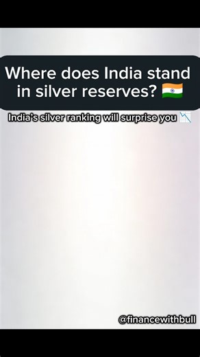 🥈 Top 10 Countries by Silver Reserves (2025) Silver isn’t just jewellery… It’s used in EVs, solar panels, electronics & defense ⚡ 🌍 Peru leads the world 🇮🇳 India ranks #10 with growing strategic importance As green energy rises, silver demand is exploding 📈 💬 Question: Do you think silver can outperform gold in the next decade? Comment YES or NO 👇 #Silver #SilverReserves #Commodities #FinanceReels Investing WorldEconomy GlobalMarkets EconomicData GoldVsSilver SmartMoney IndiaFinance Finan