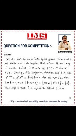 IMS Math Competition: Group Theory Special (Ans.168 IMS) | IMS4MATHS