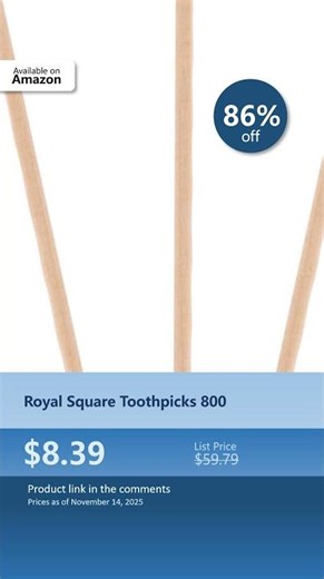 Royal Square Toothpicks 800