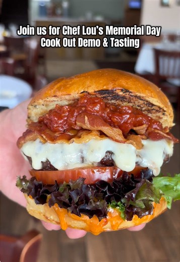 Your Memorial Day menu, handled 🍔 Chef Lou is teaching you how to make the ultimate cookout spread, from burgers to potato salad and other classic sides. Join us May 19 at DiFebo’s Bethany, then recreate it all MDW weekend for your guests. Limited tickets left on Eventbrite 🎟️ #bethanybeach #thingstodoindelaware #DiFebosBethany #cookingdemo #MDW