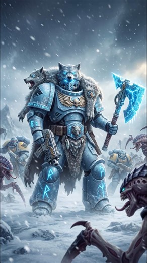 OATH OF THE HOWLING STORM ⚡ Space Wolves Fight Song | Warhammer 40K Shorts #40kmusic #wh40k #short