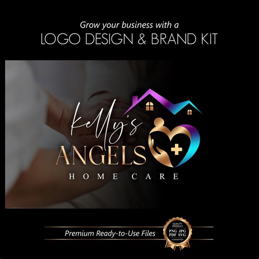 Home Health Care Logo, Hospice Care Logo, Healthcare Logo, Nurse Home Care Logo, Elderly Care Logo, Senior Care Logo, Caregiver Logo 47 - Etsy